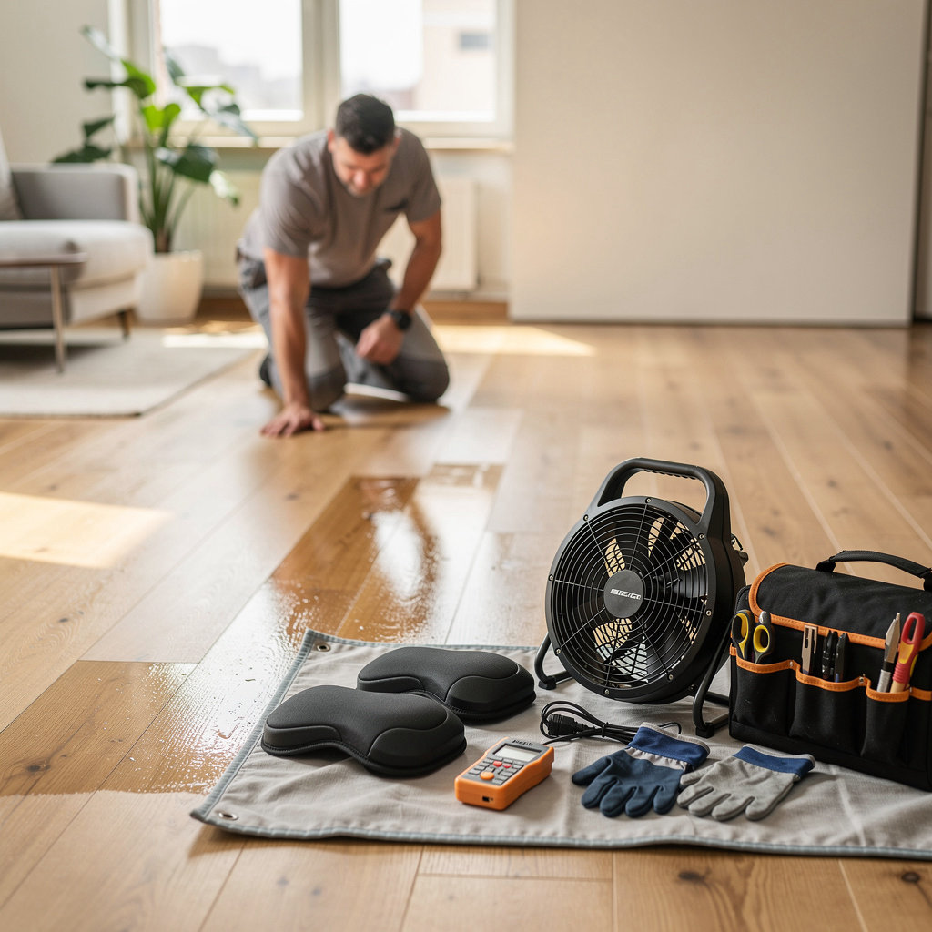 Oliveira's Restoration expert flooring restoration service in Lompoc, CA - before and after concept for hardwood and tile